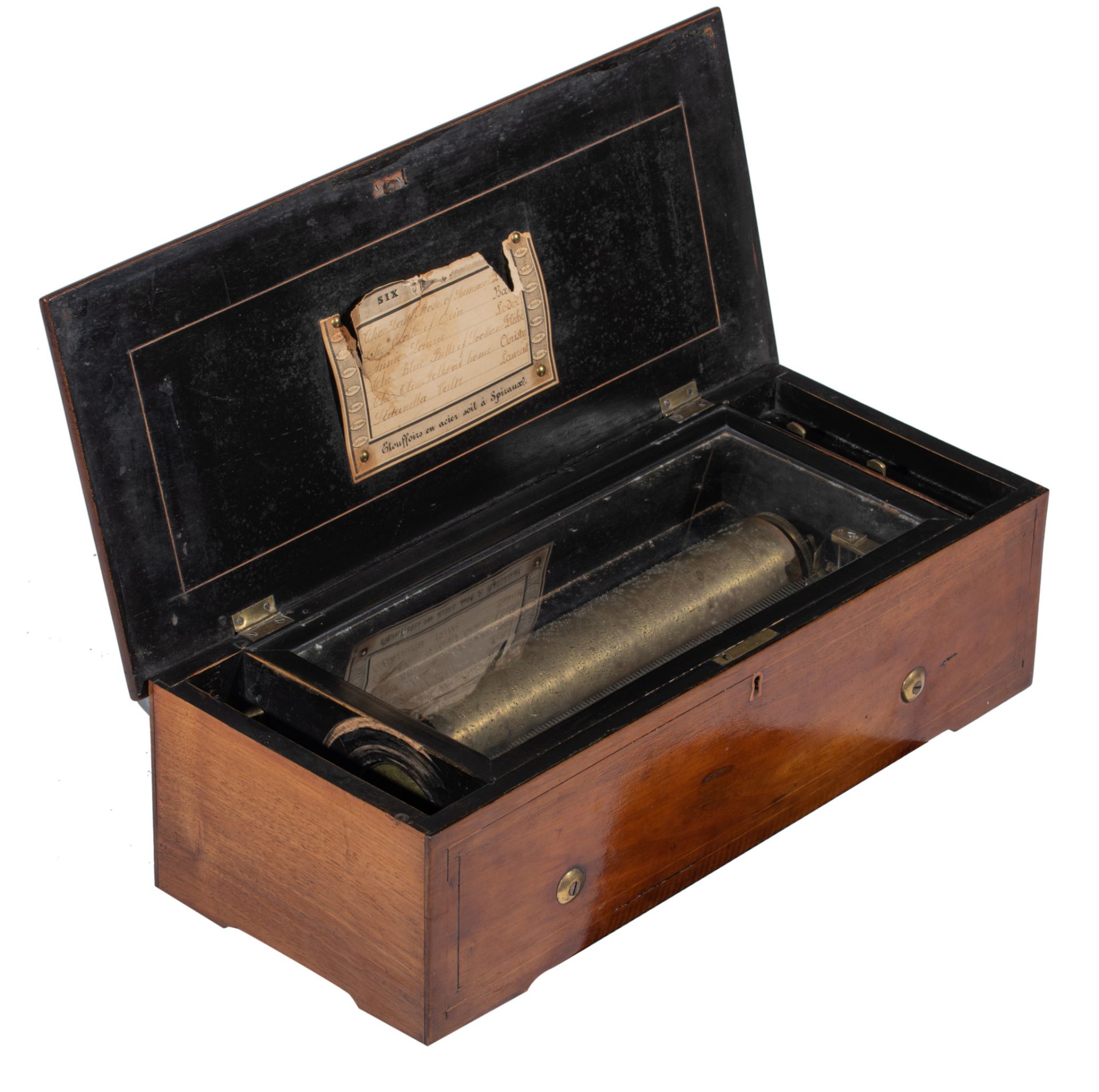 A Belle Epoque polyphon, H 112 - W 75 - D 40 cm, and a matching music box, H 22 - W 50 - D 14 cm - Bild 11 aus 17