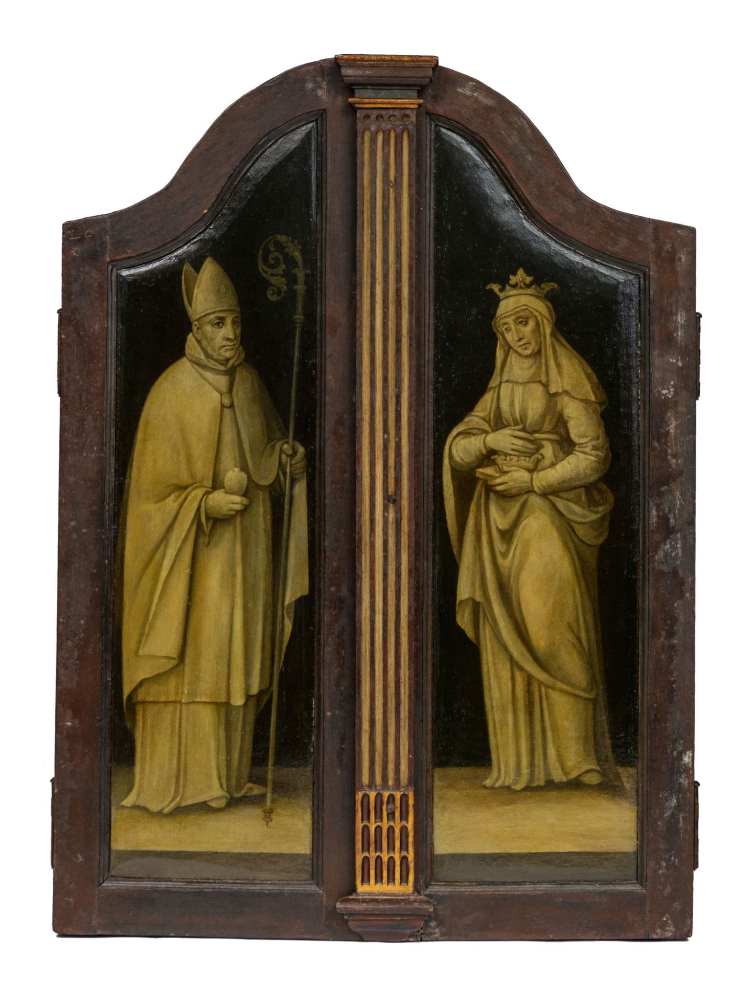 PREMIUM LOT Ambrosius Benson (Attr.), Impressive altar triptych representing the Golgotha and the po - Bild 2 aus 13