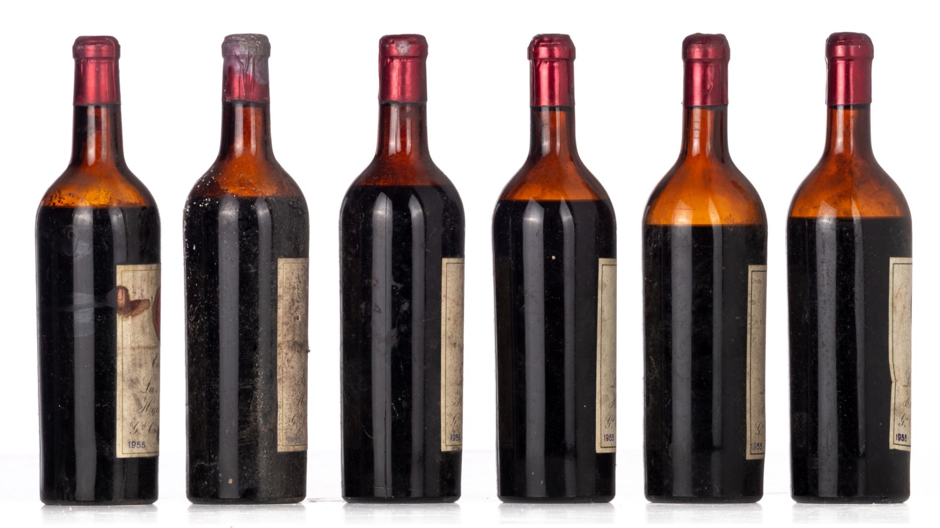 A collection of six bottles 'Château La Mission Haut Brion', 1955, J. Vandermeulen-Decannière - Image 4 of 7