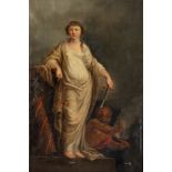 Lady Justice, early 19thC, oil on canvas, 56 x 82 cm