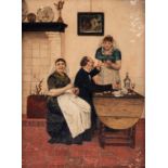 Adrien Jean Madiol (c.1845-c.1892), the jolly company, 1884, oil on panel, 33 x 44 cm