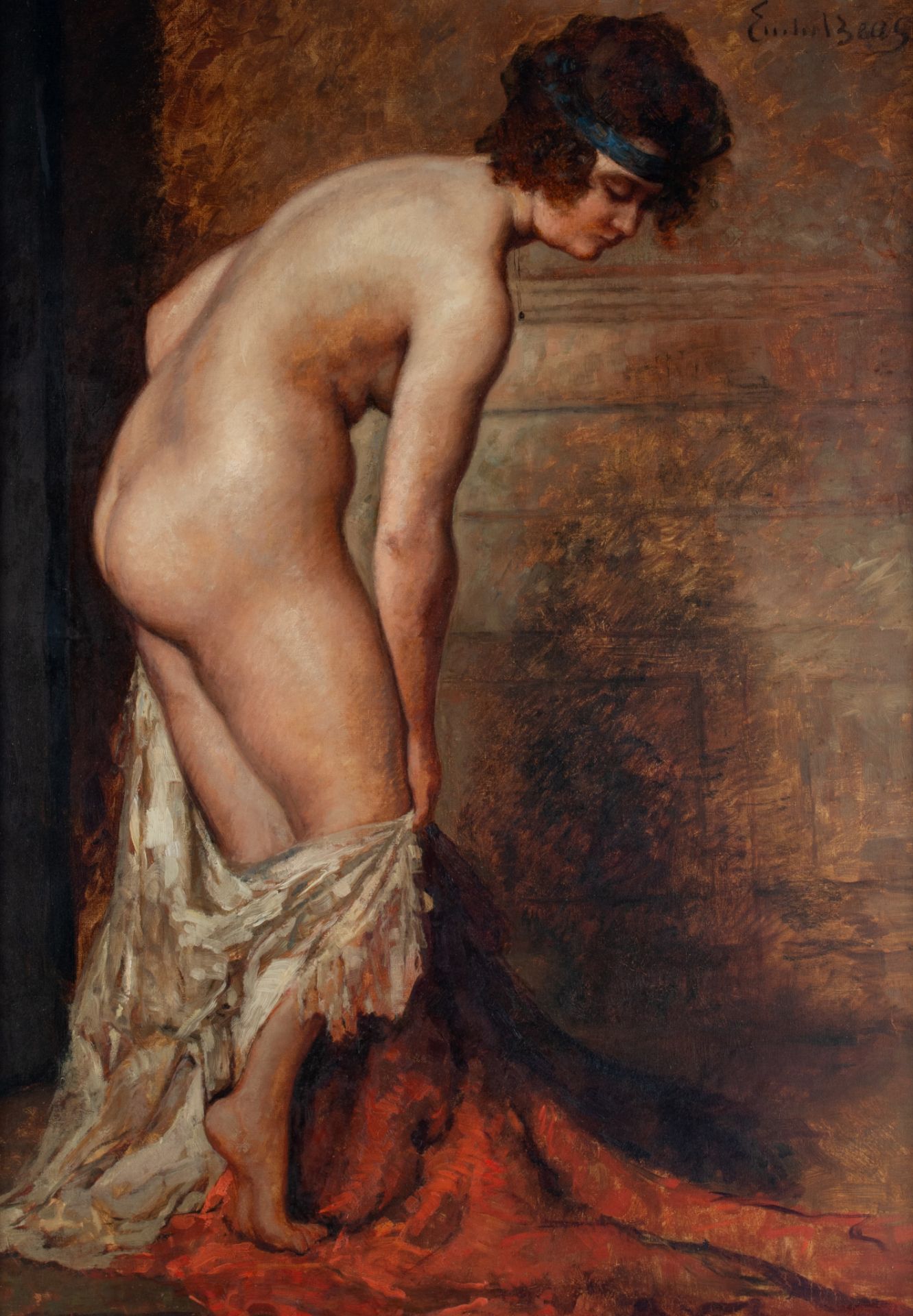 Emile Baes (1879-1954), female nude, oil on canvas, 90 x 130 cm - Bild 2 aus 7