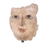 Egyptian funerary mask, Ptolemaic period, ca 350-30 BC (+), H 17 cm