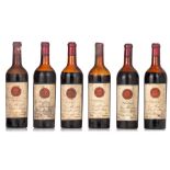 A collection of six bottles 'Château La Mission Haut Brion', 1955, J. Vandermeulen-Decannière