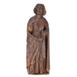 An oak sculpture of Saint John, 16th/17thC, H 120 cm