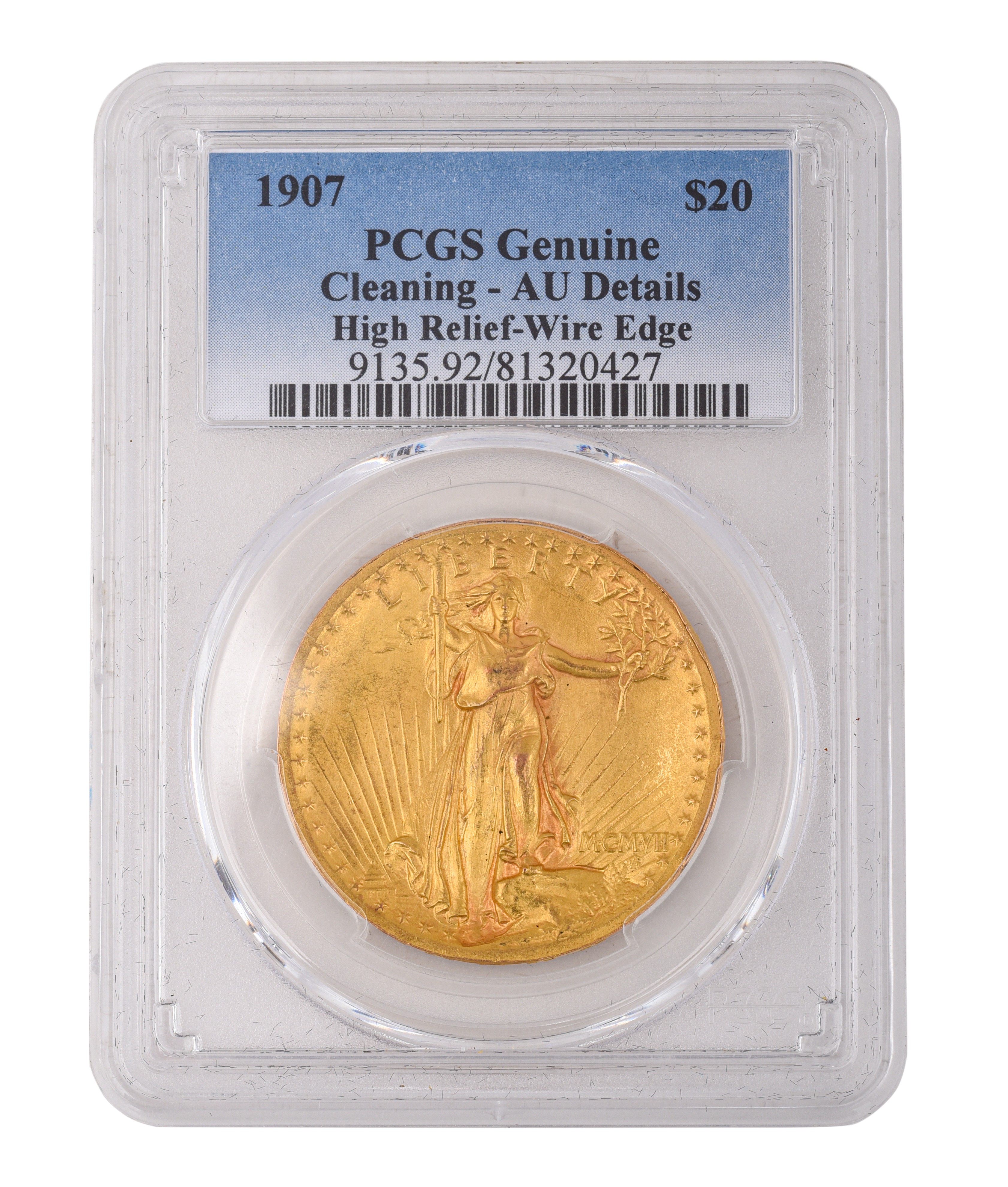 A 1907 gold 20 $ 'St Gaudens high relief double eagle', 21,6 CT, 33,44g, ø 34 mm (+) - Image 3 of 6