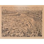 James Ensor (1860-1949), battle of the golden spurs, 1895, etching on paper, 17,3 x 23,7 cm