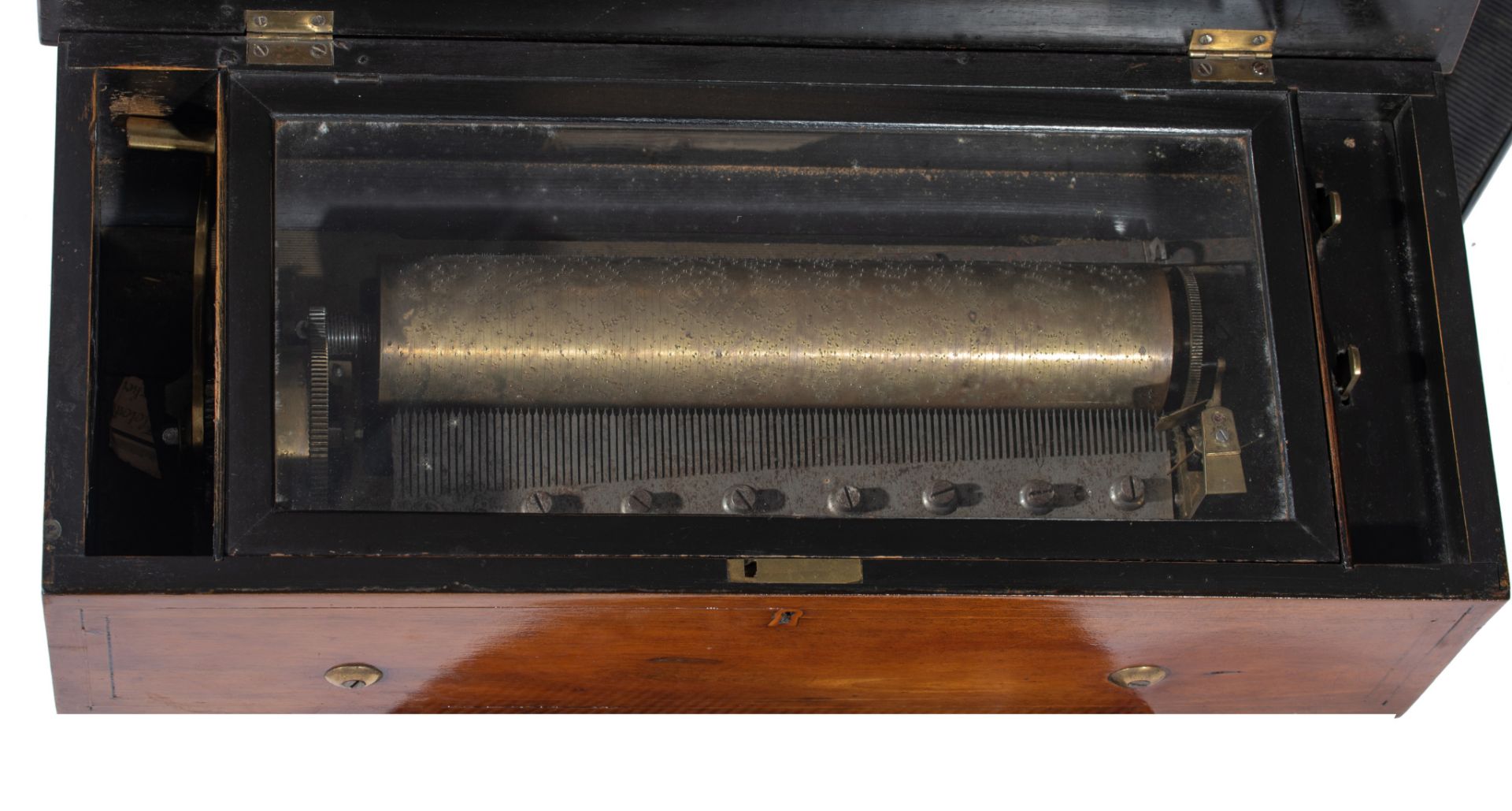 A Belle Epoque polyphon, H 112 - W 75 - D 40 cm, and a matching music box, H 22 - W 50 - D 14 cm - Bild 12 aus 17