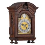 (T) An oak Rococo table clock, mid 18thC, H 42 cm