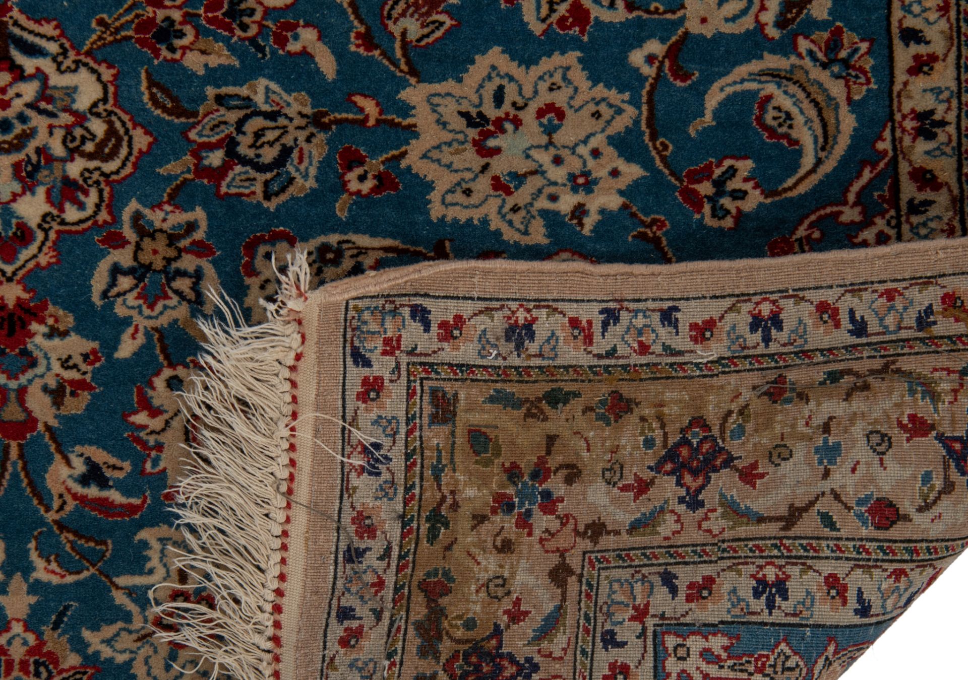 A collection of 4 Iran Ghoum rugs, added a Persian Nain rug (+) - Image 4 of 24