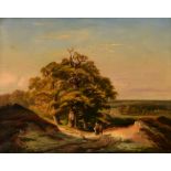 Joseph Quinaux (1822-1895), landscape with figures, 1943, oil on canvas, 60 x 74 cm