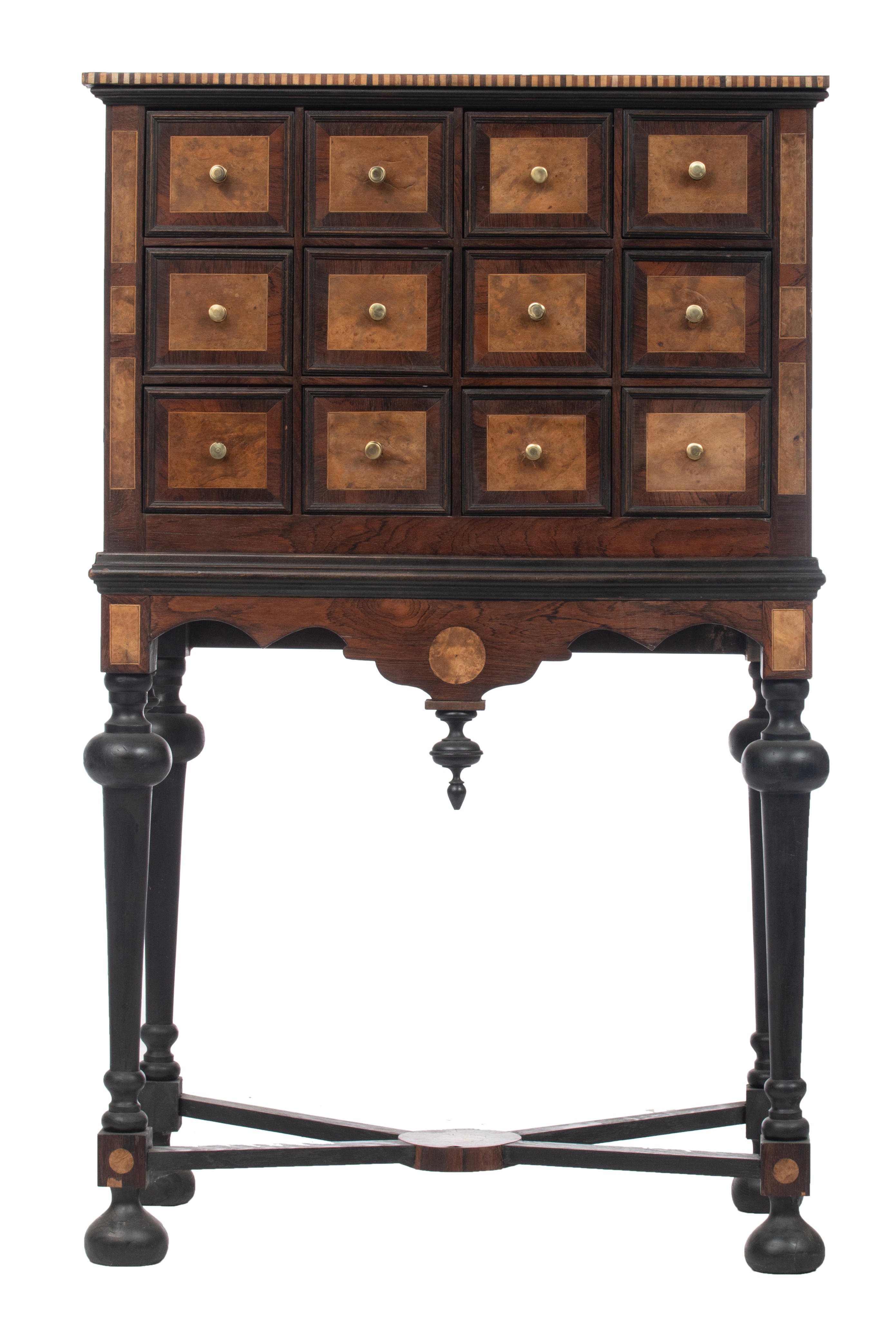 A fine Neoclassical cabinet on stand, H 140 - W 88 - D 52 cm - Image 2 of 12