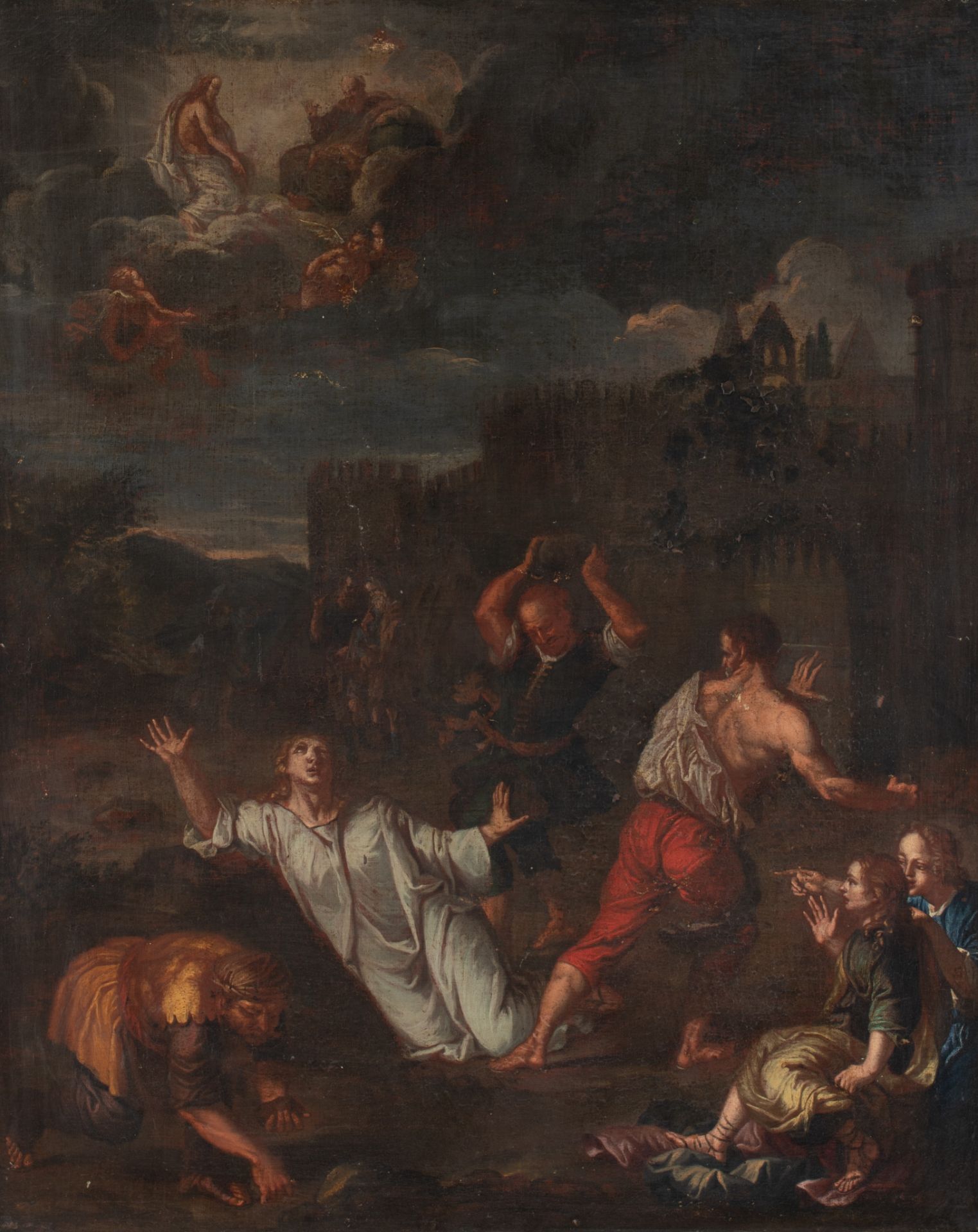 The stoning of Saint Stephen, 17thC, oil on canvas, 73 x 91 cm