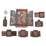 (T) An exceptional collection of 8 Coptic icons, late 18thC