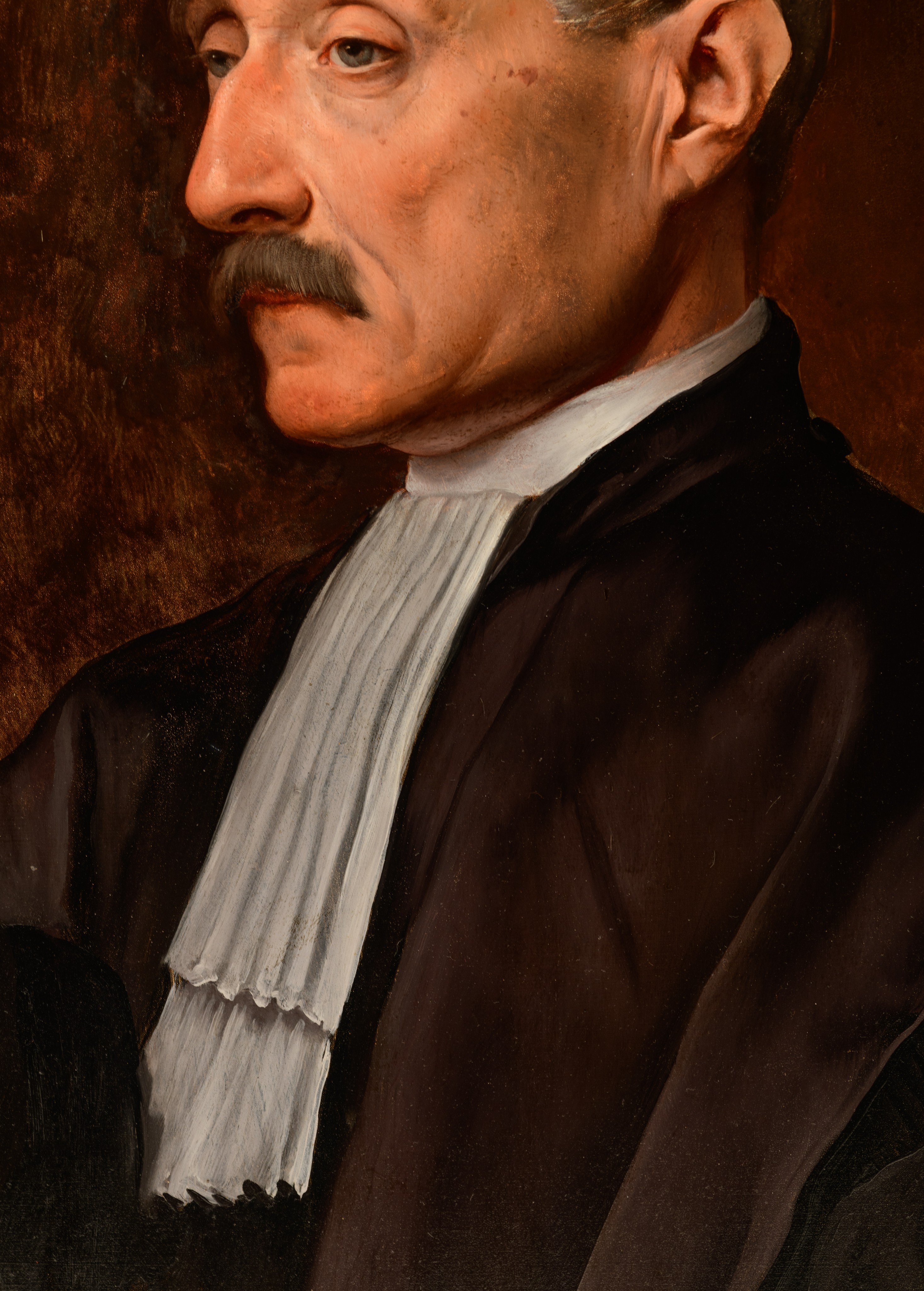 Charles Verlat (1824-1890), the portrait of a magistrate, oil on a mahogany panel, 49 x 61 cm - Image 7 of 70