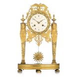 An Empire period mantle clock, the dial marked 'Paillet Chaillot, à Dijon', early 19thC, H 37 cm