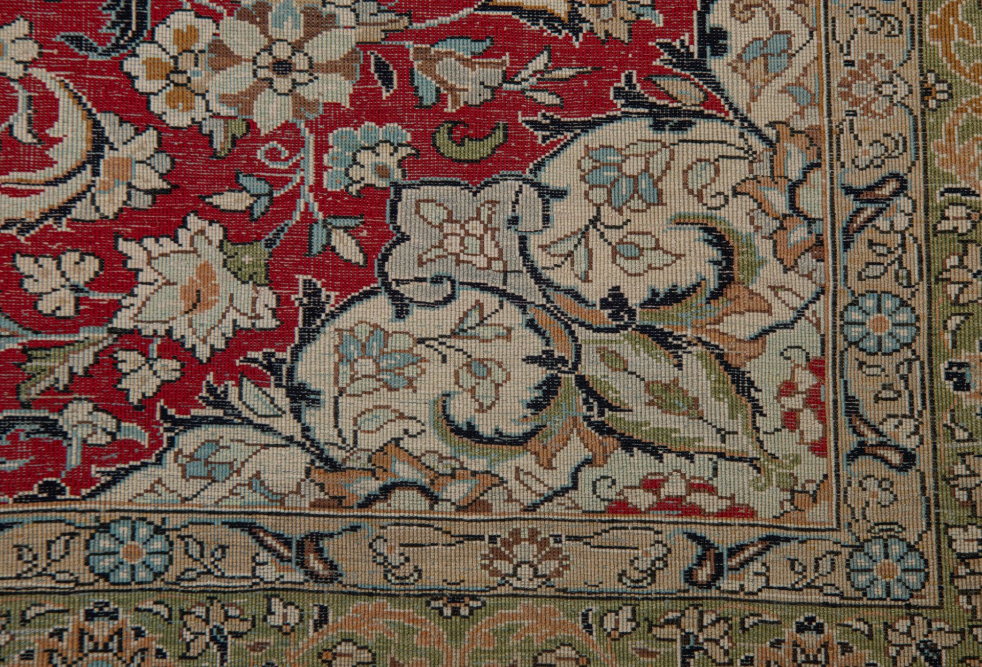A collection of 4 Iran Ghoum rugs, added a Persian Nain rug (+) - Image 13 of 24