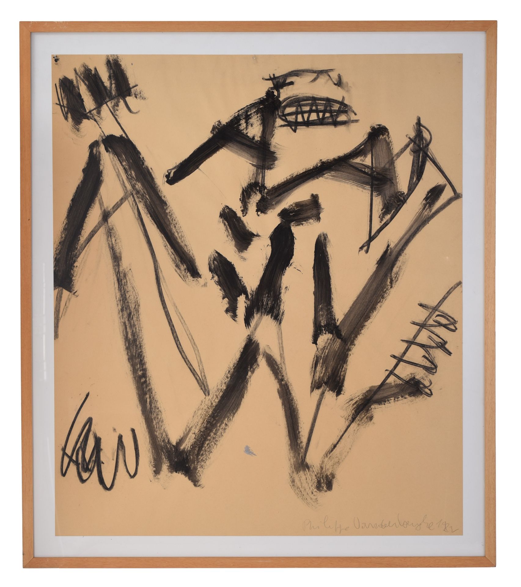 Philippe Vandenberg (1952-2009), mixed media on paper, 1982, H 99,5 - W 85 cm (+) - Image 2 of 4