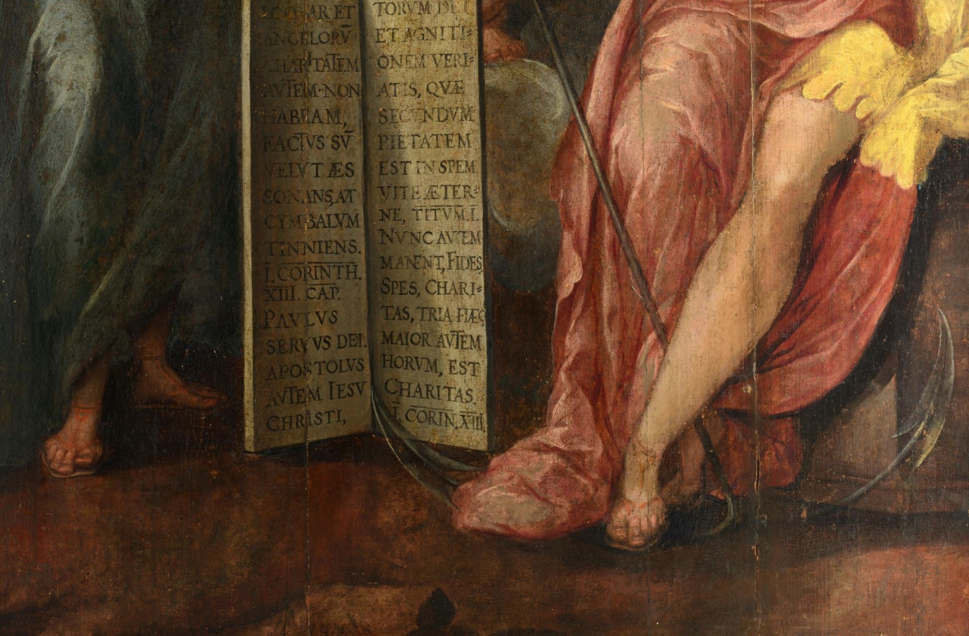 'Faith, Hope and Charity', 16thC, Antwerp school, 74 x 108 cm - Bild 7 aus 8