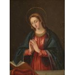 The Holy Madonna praying, probably 17thC, oil on copper, 13,5 x 18 cm