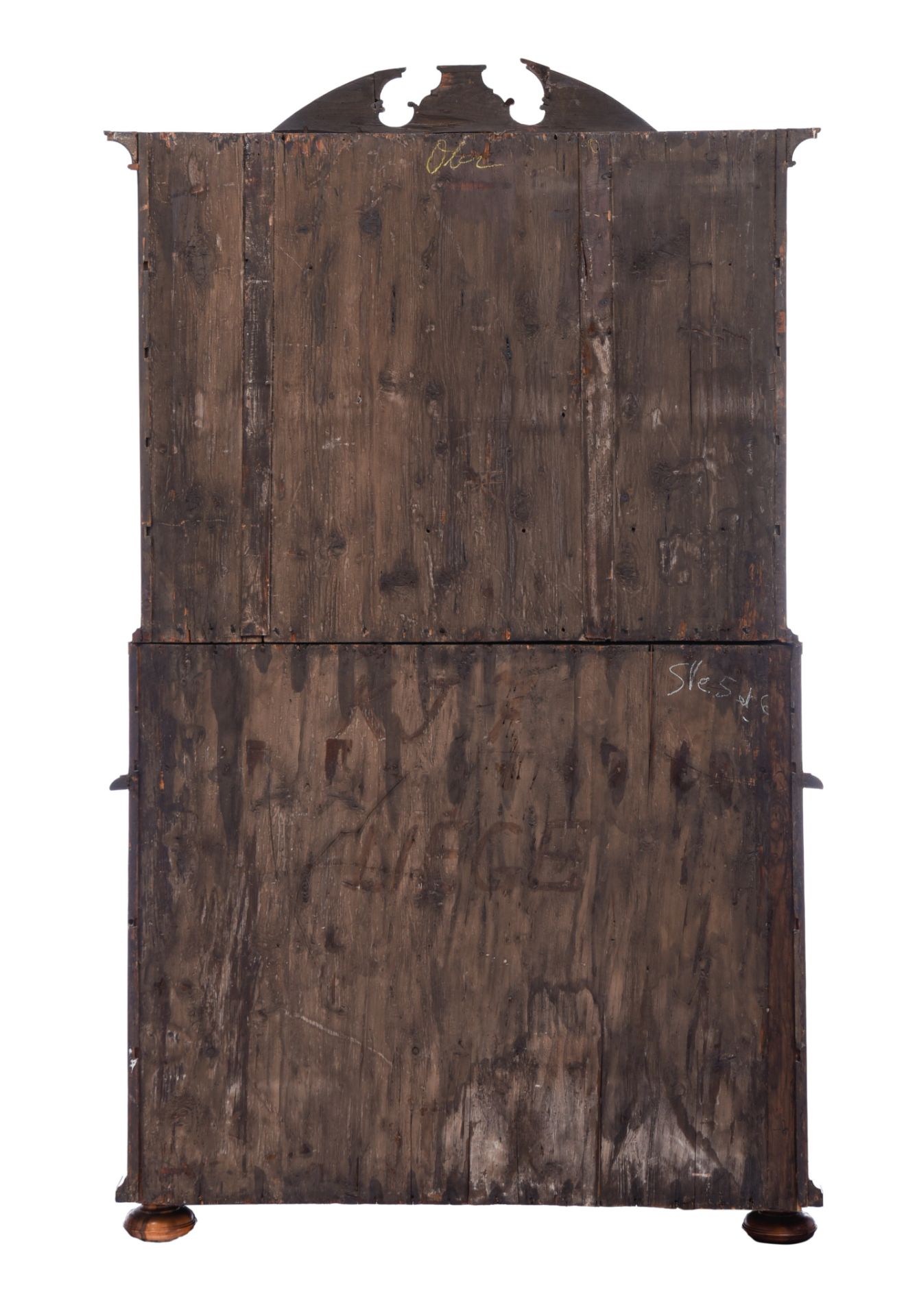 A very fine Rococo walnut bureau cabinet, mid 18thC, H 227 - W 135 - D 71 - 83 cm - Image 4 of 13