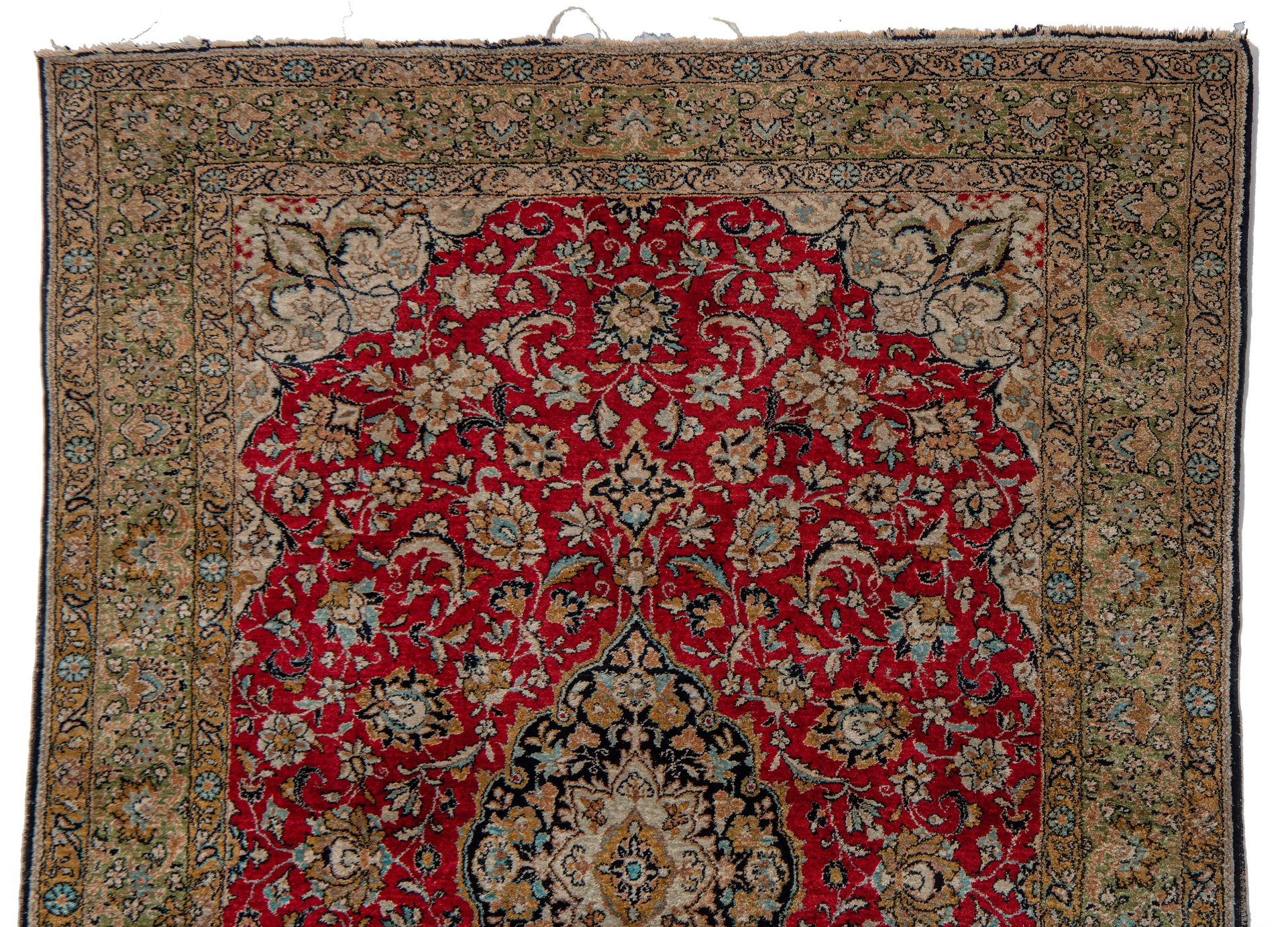A collection of 4 Iran Ghoum rugs, added a Persian Nain rug (+) - Image 10 of 24