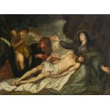 After Anthony Van Dyck (1599-1641), the lamentation of Christ, 17thC, oil on canvas, 80 x 110 cm