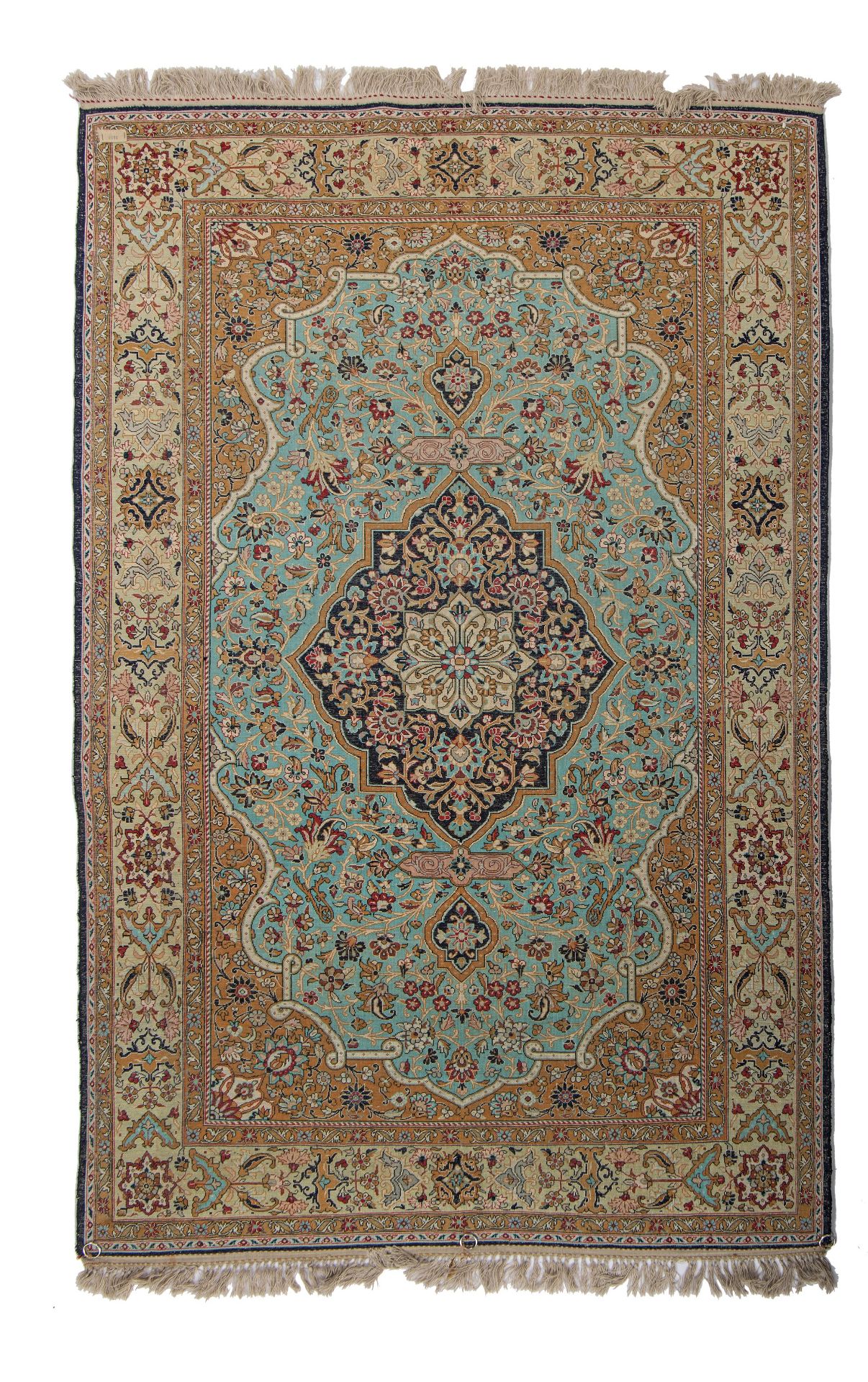 A collection of 4 Iran Ghoum rugs, added a Persian Nain rug (+) - Image 19 of 24