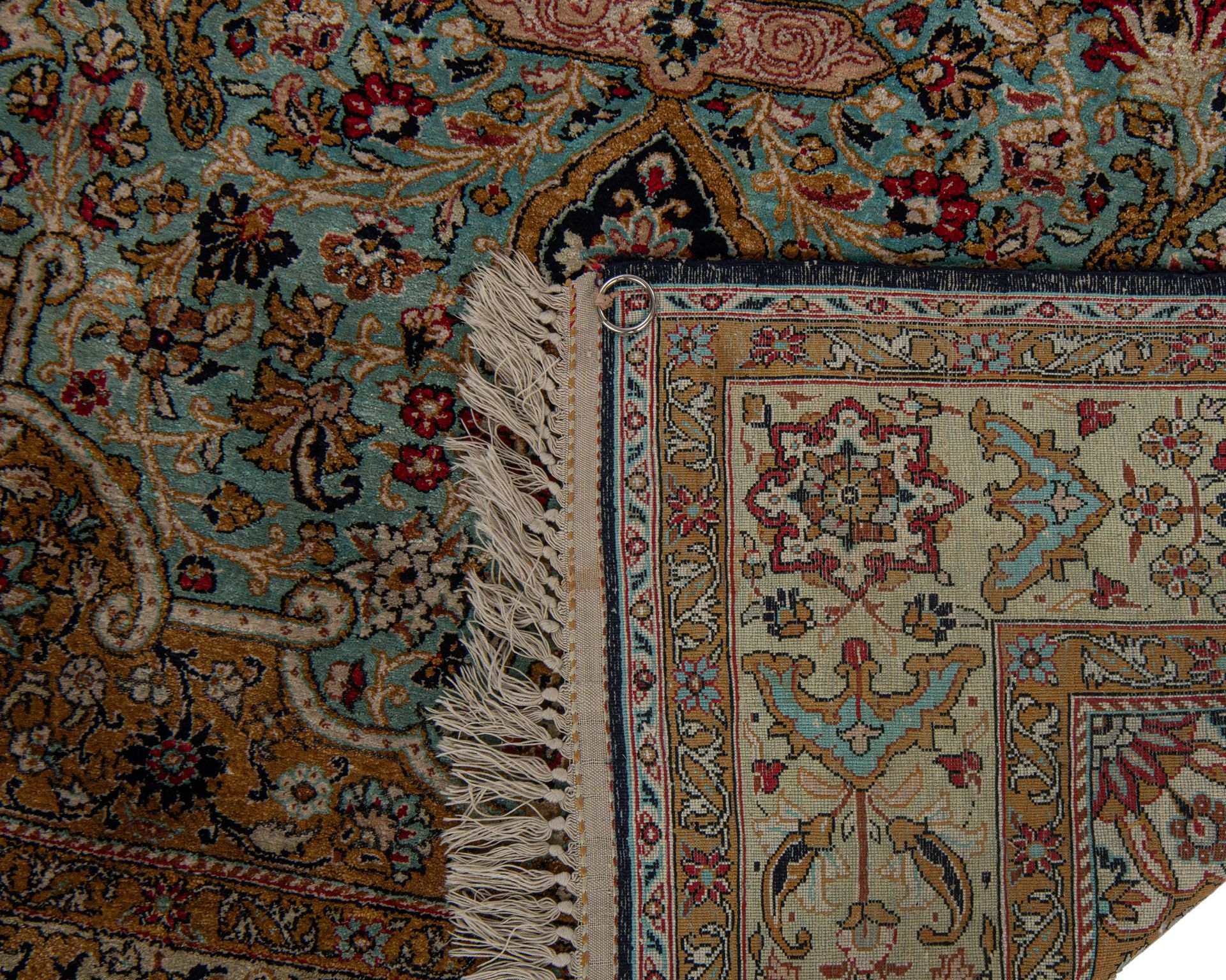 A collection of 4 Iran Ghoum rugs, added a Persian Nain rug (+) - Image 20 of 24