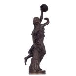 Jean-Baptiste Clésinger (1814-1883), dancing gipsy, patinated bronze, H 56 cm