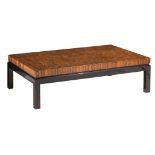 A wenge coffee table, designed by Jules Wabbes, Mobilier Universel, H 36,5 - W 123 - D 78 cm