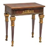 A small Neoclassical occasional table, H 75,5 - W 70 - D 44 cm