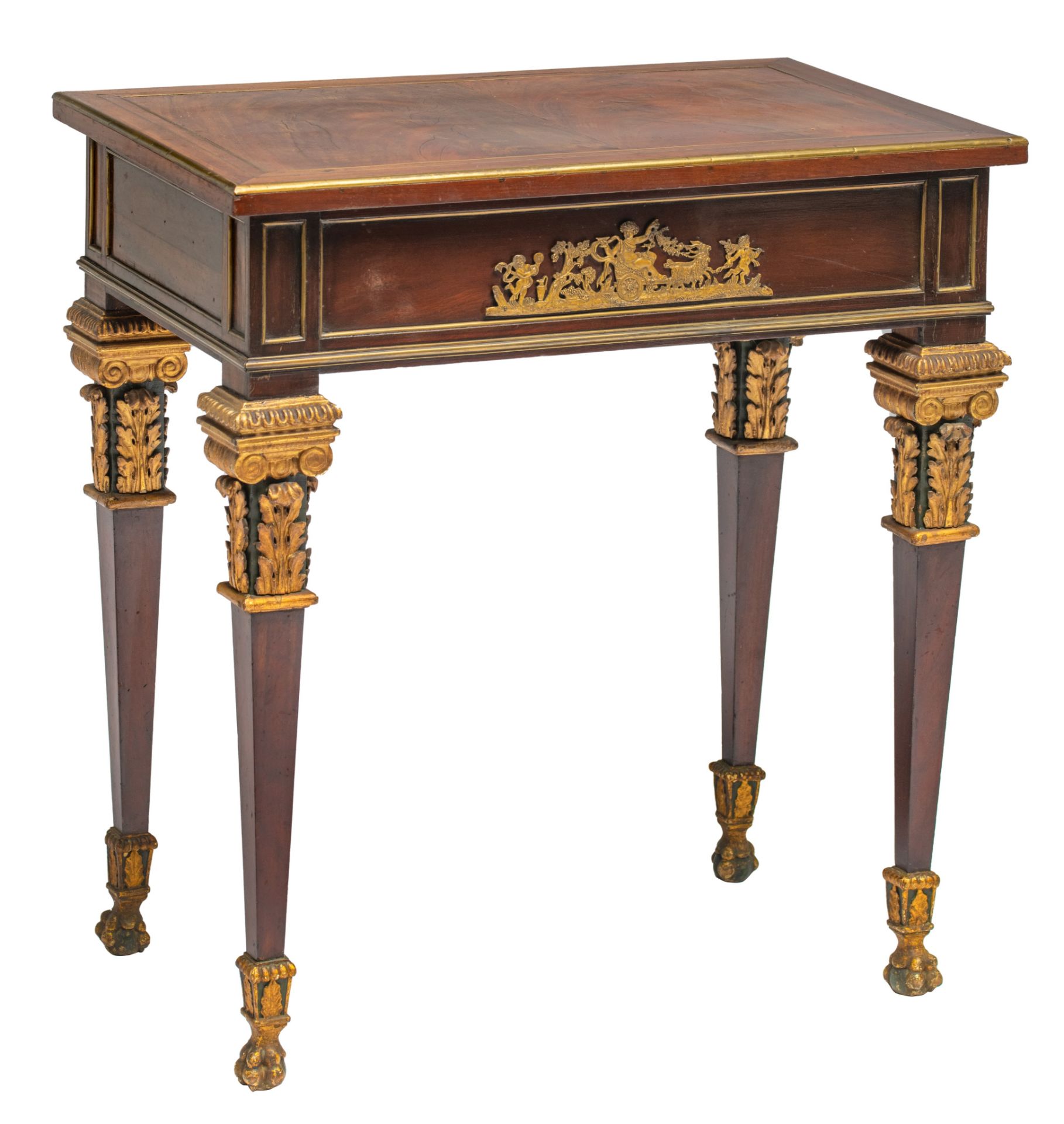 A small Neoclassical occasional table, H 75,5 - W 70 - D 44 cm