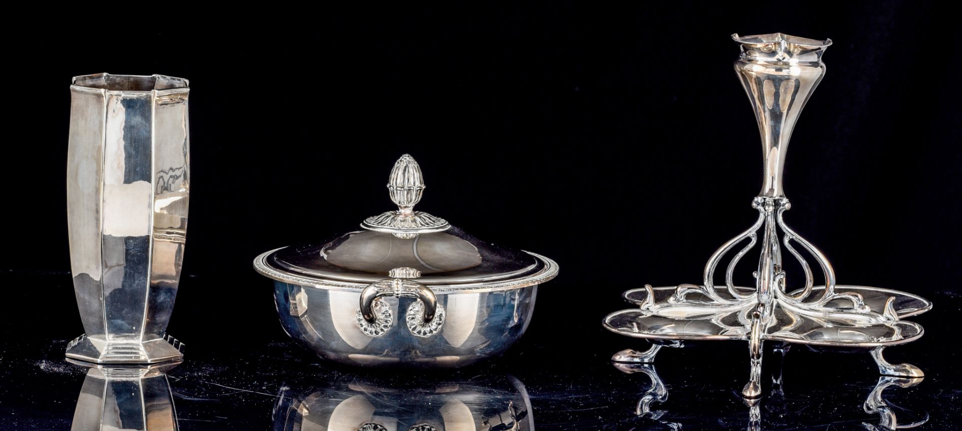 (BIDDING ONLY ON CARLOBONTE.BE) A collection of silver-plated items, by Christofle and other, H 21,5 - Image 4 of 10