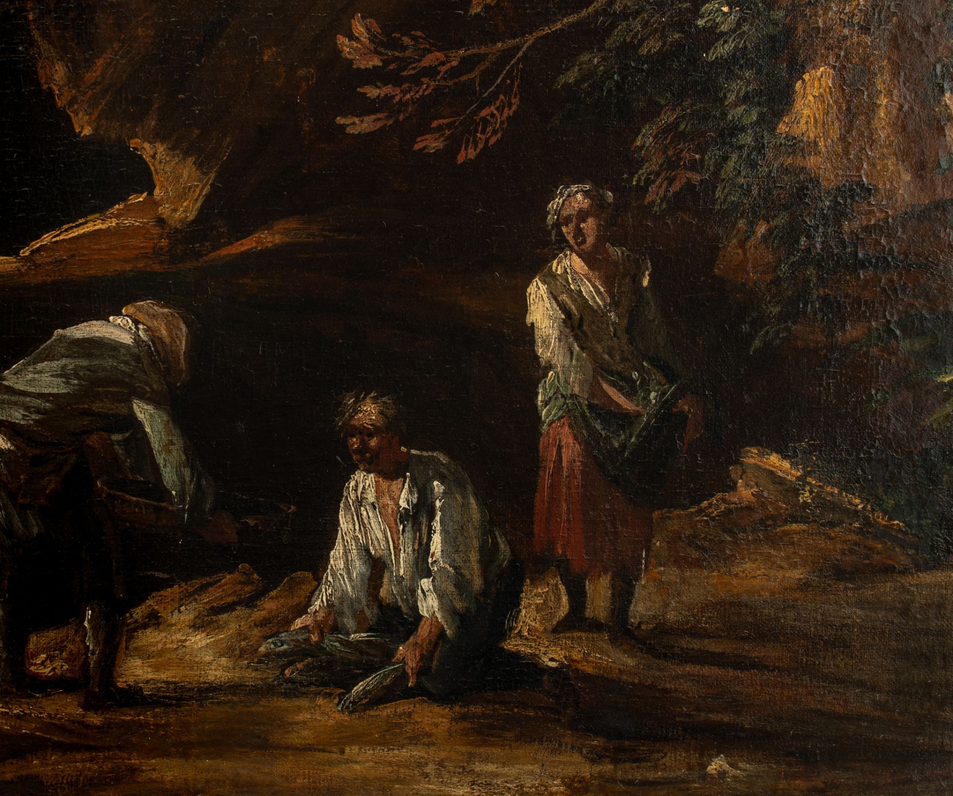 Attributed to Salvator Rosa (1615-1673), the golddiggers, oil on canvas, 120 x 140 cm - Bild 4 aus 8