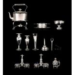 (BIDDING ONLY ON CARLOBONTE.BE) An interesting collection of various silver and silver-plated items