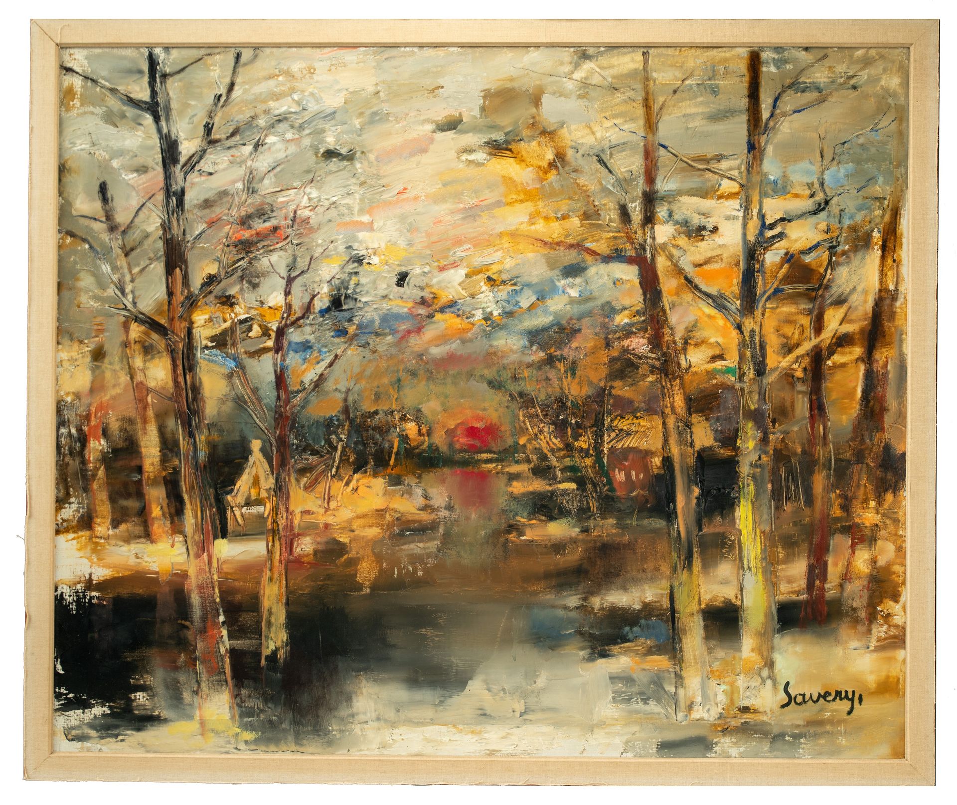 Albert Saverys (1886-1964), a forest view, oil on canvas, 100 x 120 cm - Bild 2 aus 4