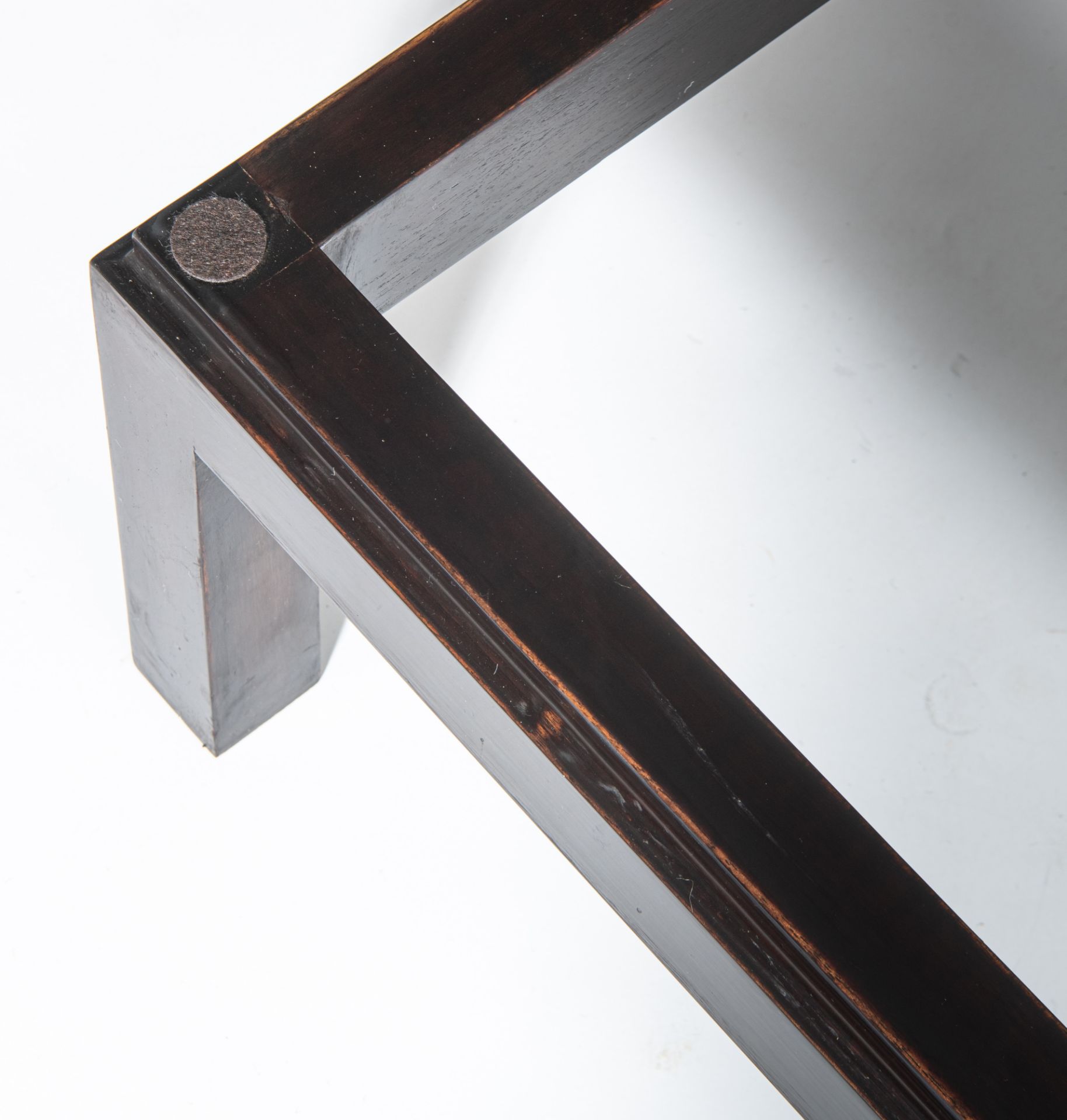 A wenge coffee table, designed by Jules Wabbes, Mobilier Universel, H 36,5 - W 123 - D 78 cm - Image 14 of 15