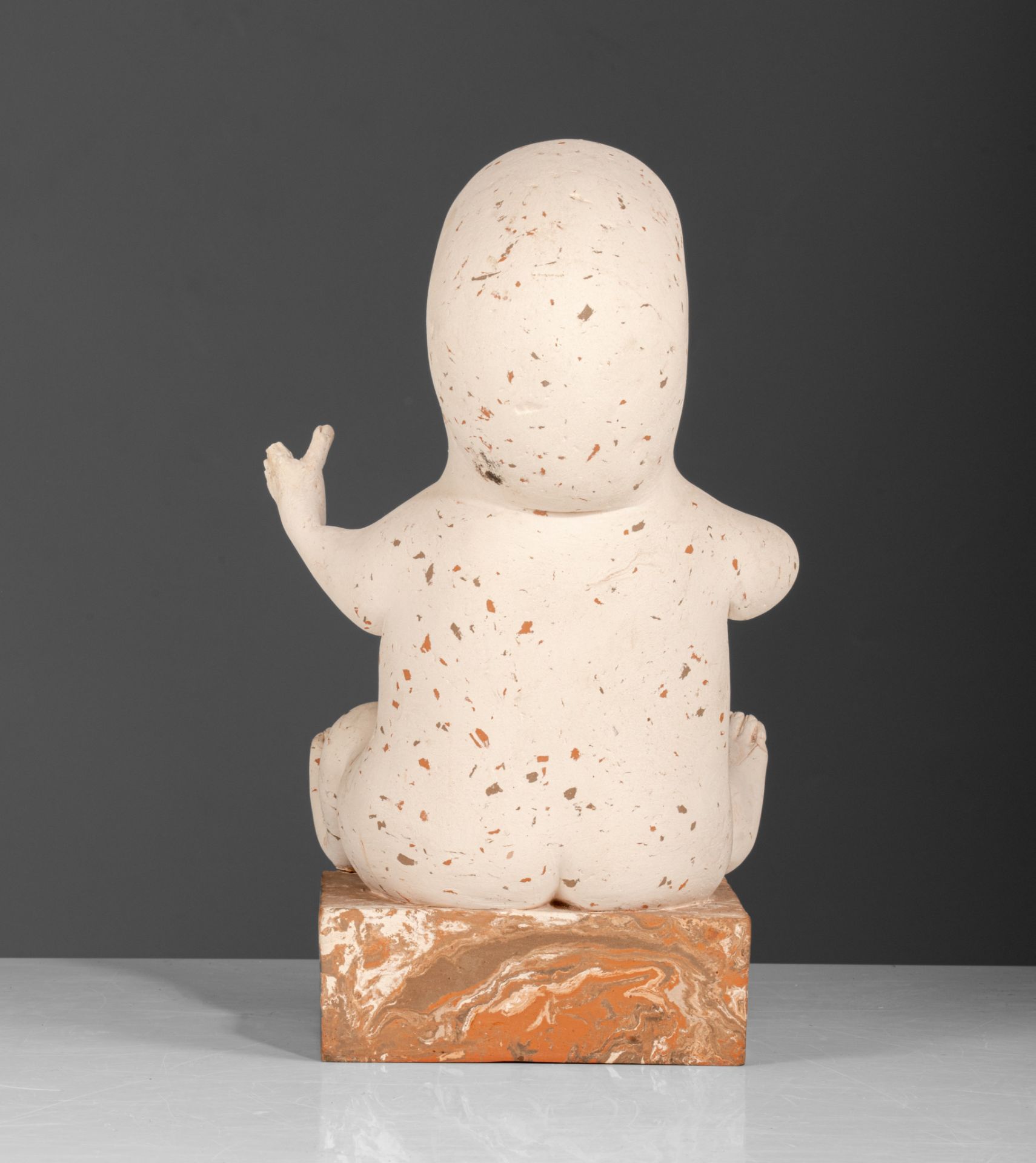 Jose Vermeersch (1922-1997), untitled, a terracotta sculpture, on a faux marble base, H 30,5 cm - Bild 4 aus 8