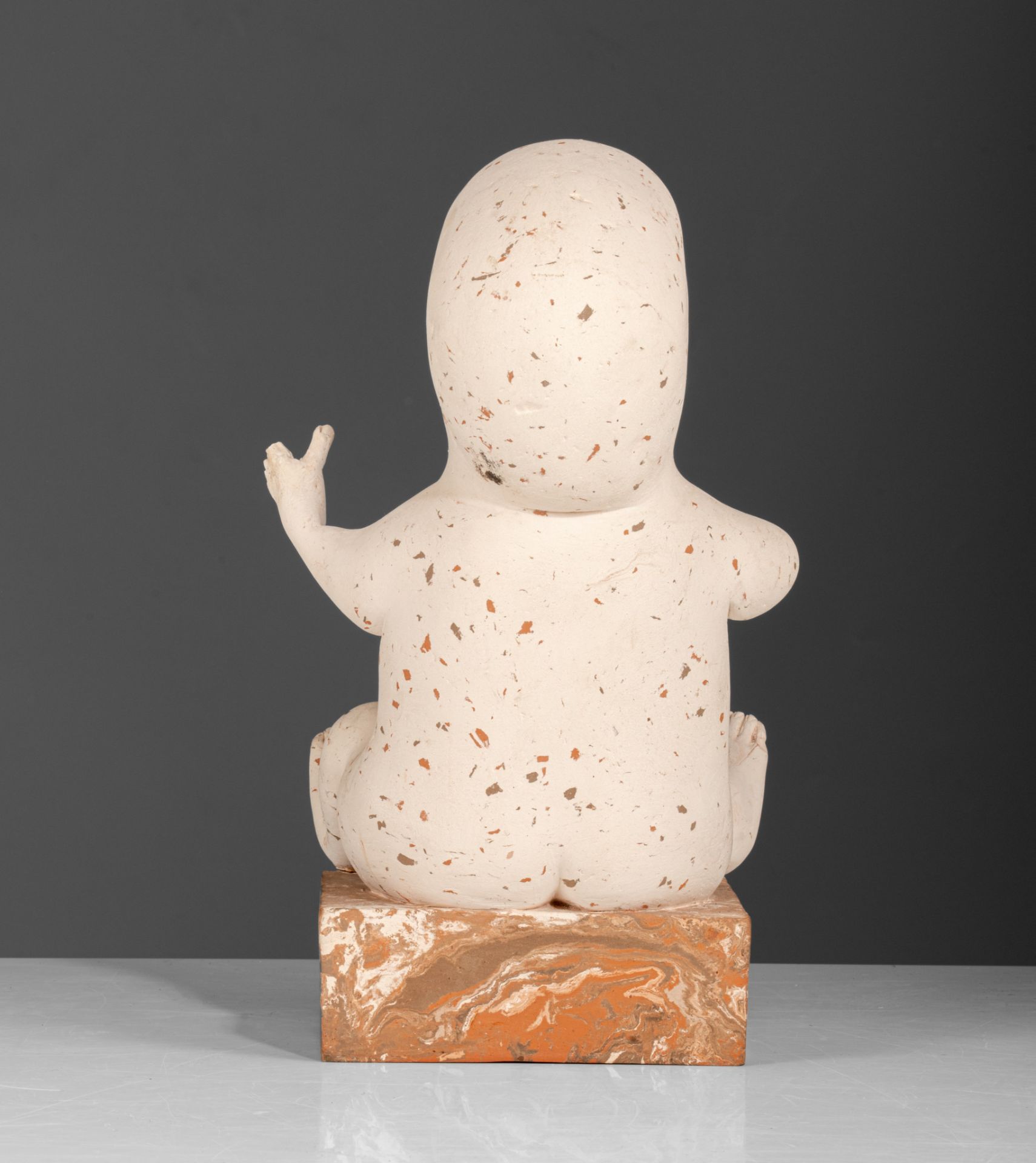 Jose Vermeersch (1922-1997), untitled, a terracotta sculpture, on a faux marble base, H 30,5 cm - Image 4 of 8