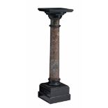(BIDDING ONLY ON CARLOBONTE.BE) A Neoclassical marble pedestal, H 105 cm