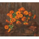 (BIDDING ONLY ON CARLOBONTE.BE) Christine Fonteyne Poupaert (1897-1968), flower still life, pastel o