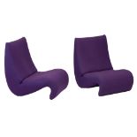A pair of Amoebe chairs, design by Verner Panton for Vitra after 2006, H 82 - W 86 cm