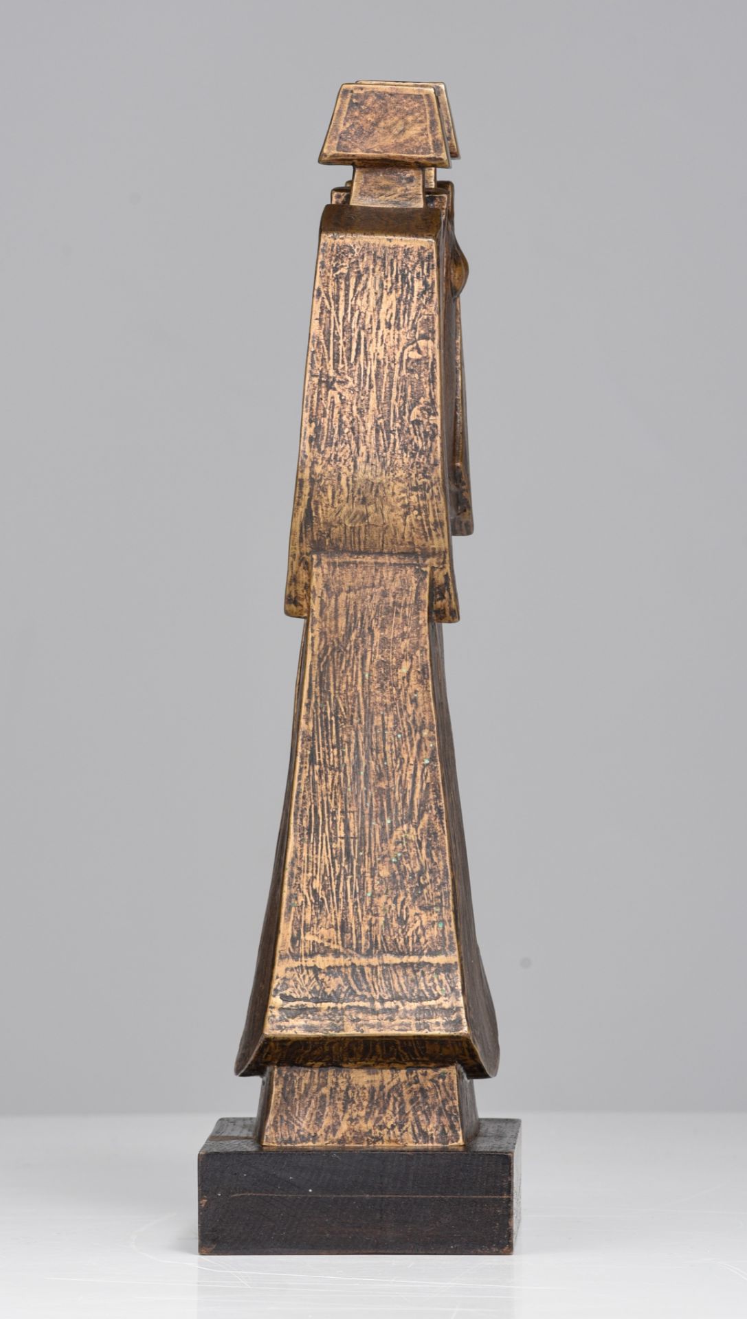 Hubert Minnebo (1940), untitled, N∞ 0/0, patinated bronze on a wooden base, H 40 - 44 cm (without - - Image 5 of 6