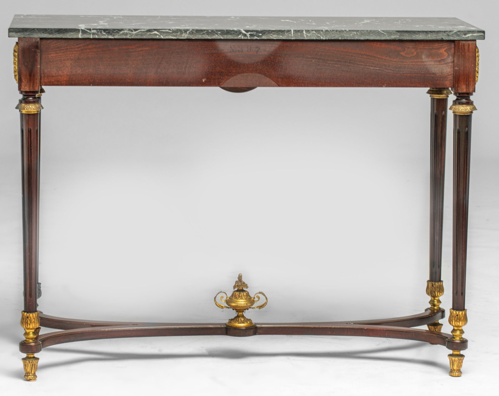 A fine Neoclassical Napoleon III console table, H 81 - W 108 - D 43 cm - Image 5 of 10