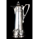 (BIDDING ONLY ON CARLOBONTE.BE) A fine silver-plated Jugendstil decanter, marked WMF, H 34 cm