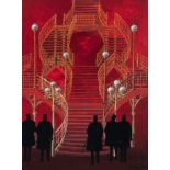 Gaston Bogaert (1918-2008), The honorary staircase, oil on panel, 30 x 40 cm