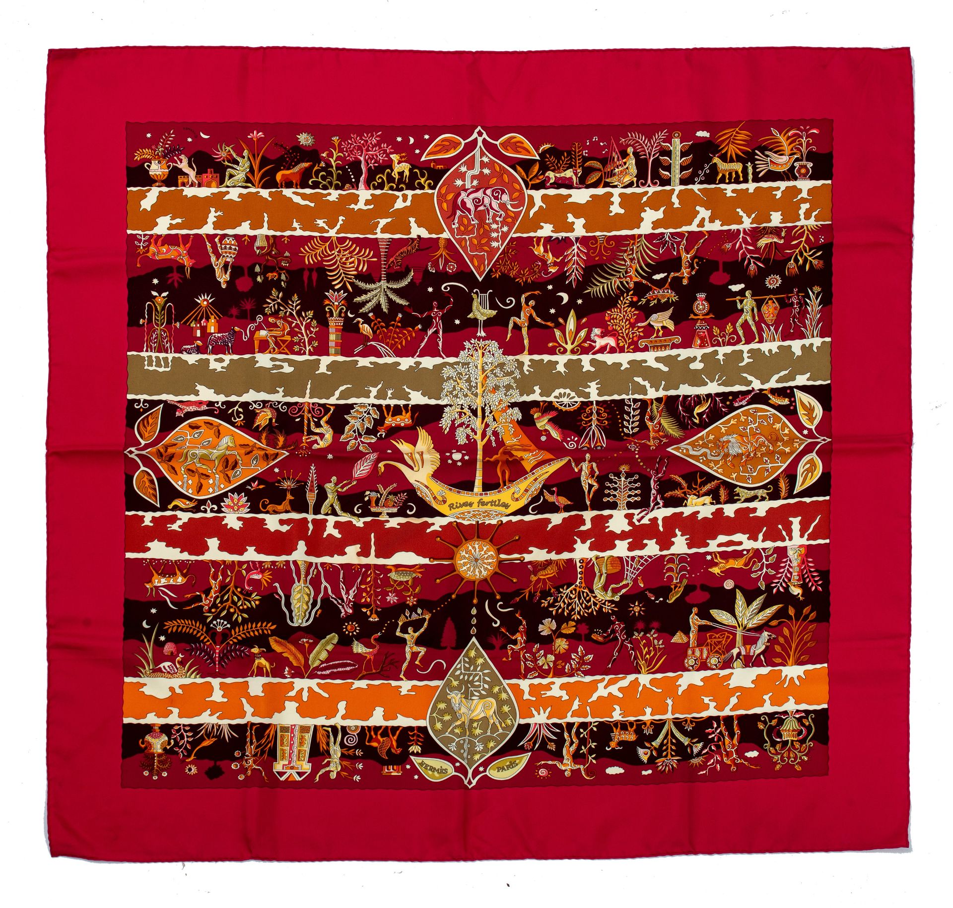 A various collection of 7 Hermes silk twill weave scarves - Image 2 of 13