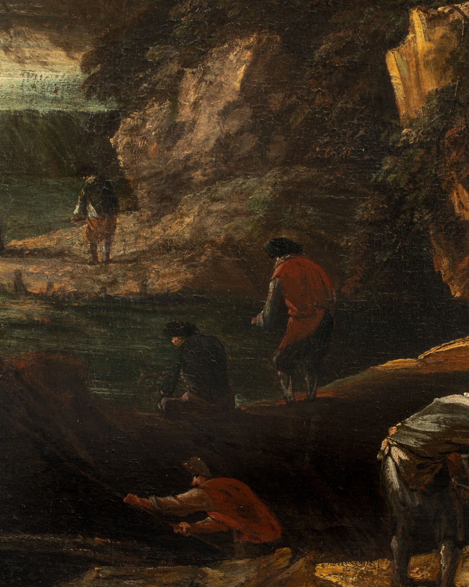 Attributed to Salvator Rosa (1615-1673), the golddiggers, oil on canvas, 120 x 140 cm - Bild 5 aus 8