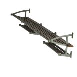 An Art Deco luggage rack, designed by Henry Van de Velde, 1930's, W 202 cm